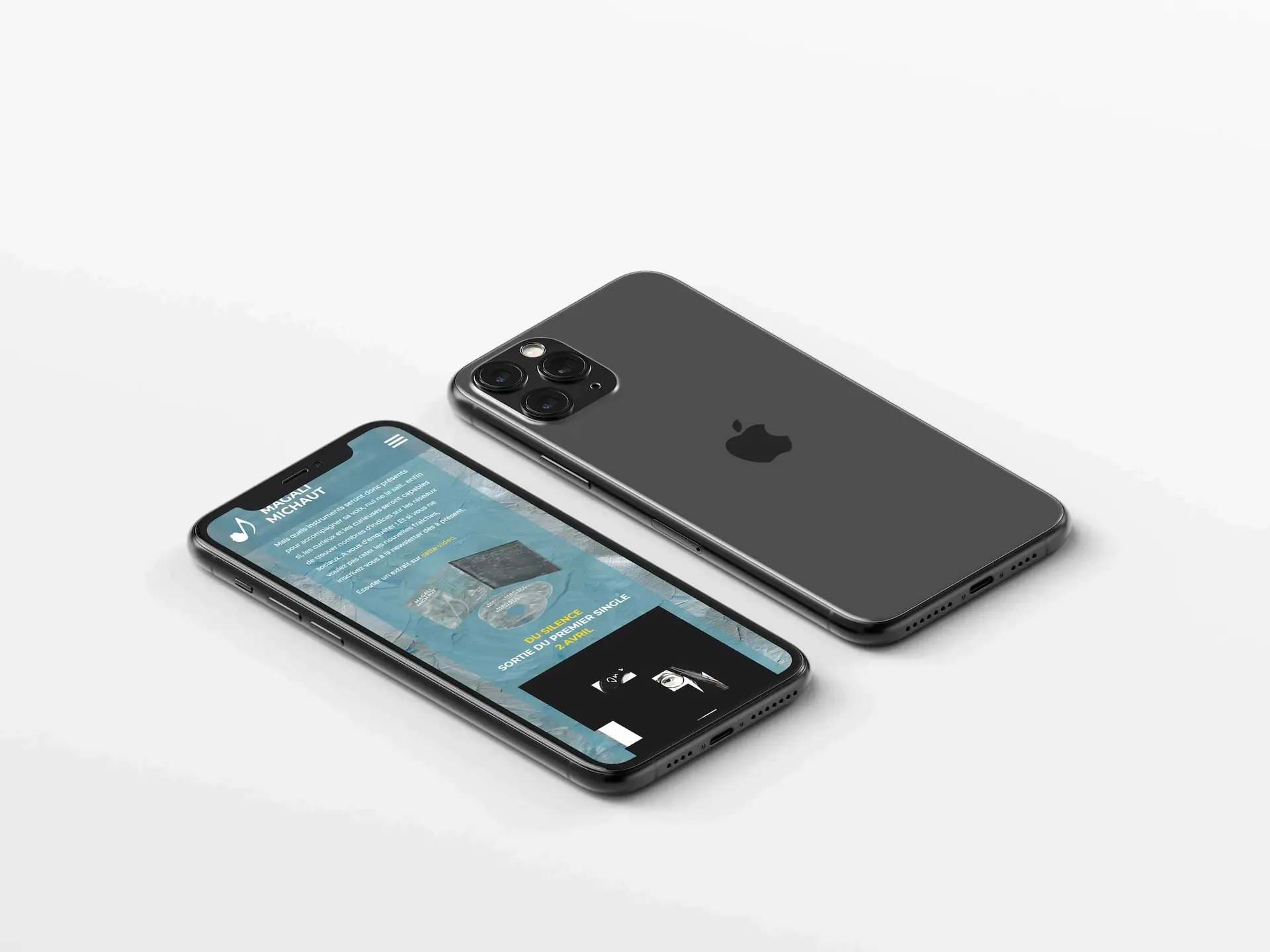 Magali Michaut website on mobile