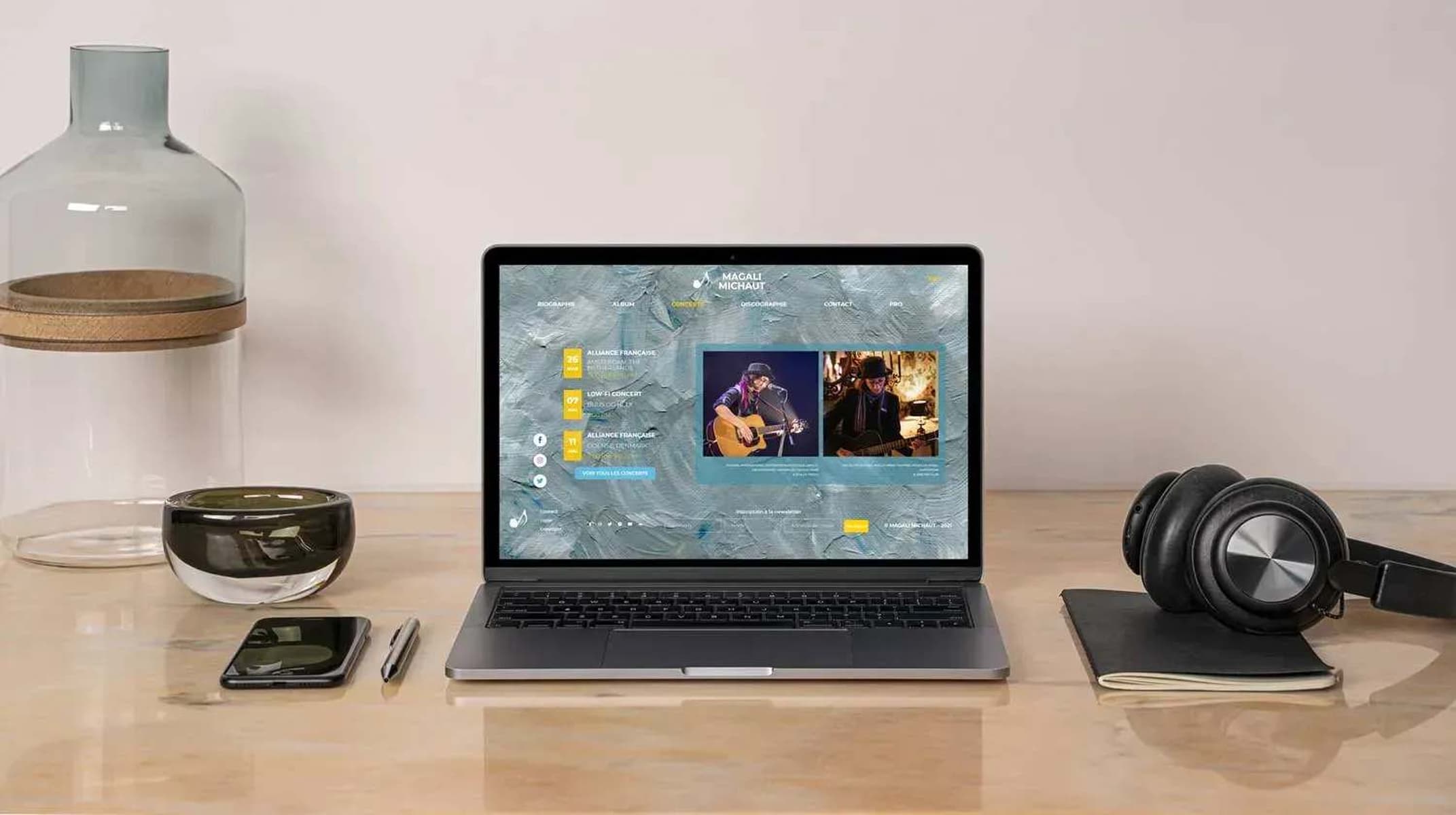 Magali Michaut's concert page on desktop