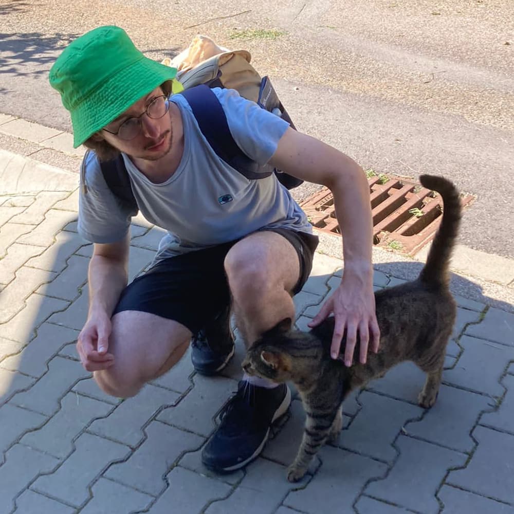Me with a cat